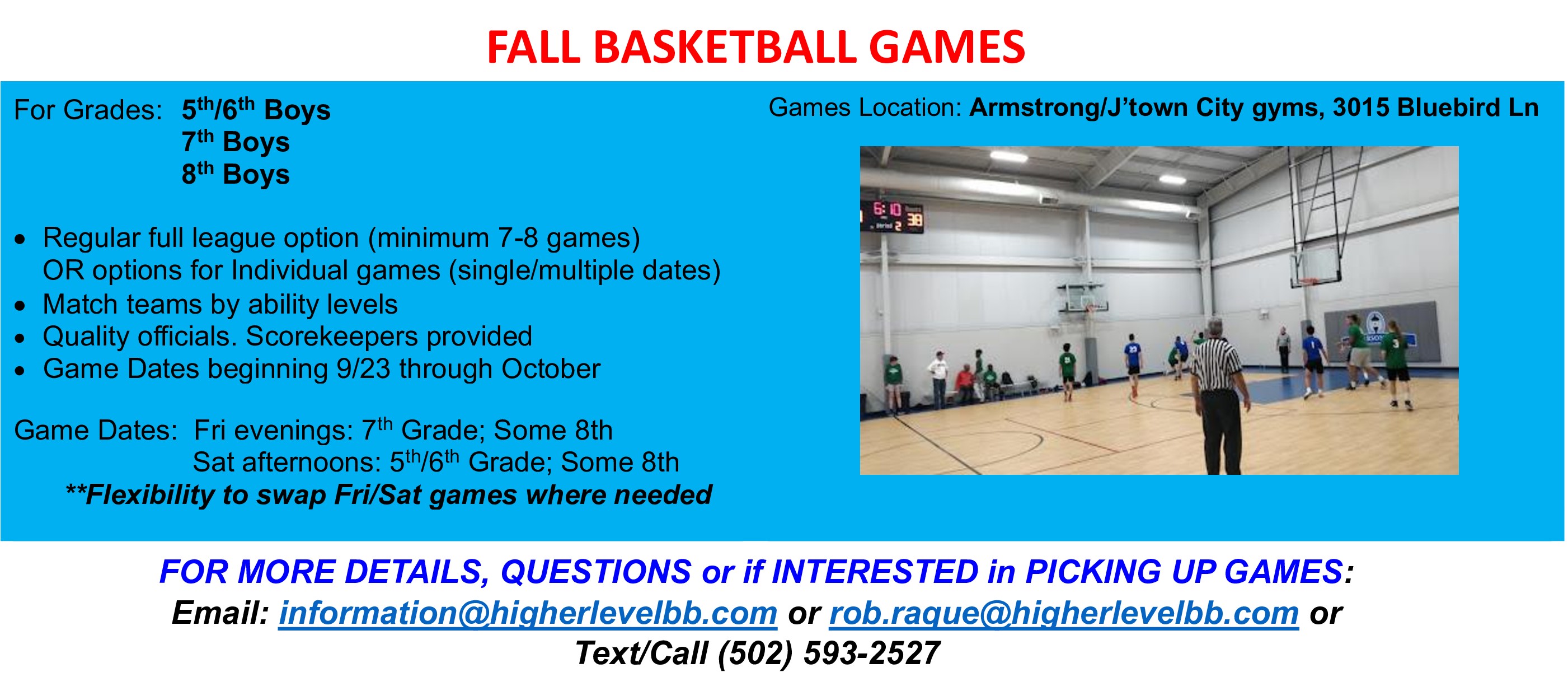 2023 FALL Games Flyer